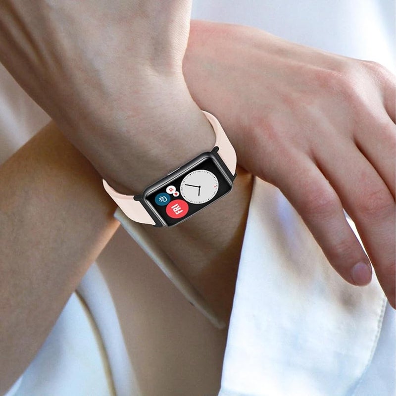 Premium Pink Replacement Strap for Watch Fit Smartwatch Band Comfortable for Men Women - Image 4